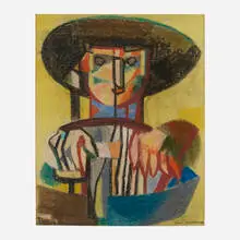 Stop Red Light by Albert E. Henselmann, pastel on paper, sold Jun 2024