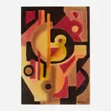 Karl Knaths, Untitled (Abstract Composition), c. 1950, gouache and pastel on paper board
