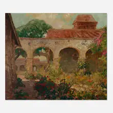Joseph P. Birren, The Mission Arches, oil on canvas