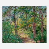 Joseph P. Birren, Pineland Paths, oil on panel