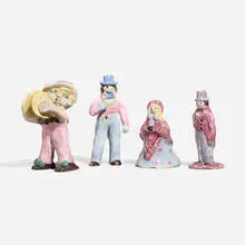 Overbeck Pottery, Collection of four figures