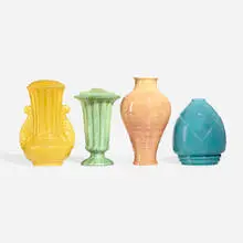 Cowan Pottery, Collection of four lamp vases