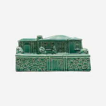 Brush-McCoy, House-shaped planter, c. 1950, glazed stoneware