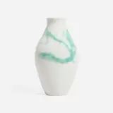 Rare and Experimental Iris Glaze vase with entwined dragons by attribution for Rookwood Pottery Kataro Shirayamadani, sold Jun 2024