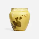 Standard Glaze urn with marsh marigolds by Albert R. Valentien for Rookwood Pottery, sold Jun 2024