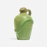 Artus Van Briggle for Van Briggle Pottery, Early snake jug with stopper, 1902