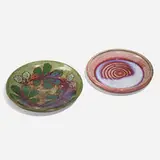 Auguste Delaherche, Plates, set of two, c. 1900, glazed stoneware