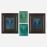 Four Seasons tiles, set of four by J. & J.G. Low Art Tile Works, 1885, glazed earthenware, sold Jun 2024
