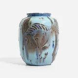 Wax Mat vase with fish and seaweed by Elizabeth Barrett for Rookwood Pottery, sold Jun 2024