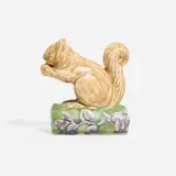 Production squirrel and acorn paperweight by Sallie Toohey for Rookwood Pottery, sold Jun 2024