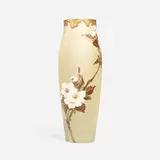 Dull Finish vase / lamp base with apple blossoms by Matthew Daly for Rookwood Pottery, sold Jun 2024