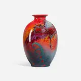 Charles Noke for Royal Doulton, Fine Sung Ware vase with rising phoenix