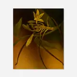 Vanilla Orchid (Rare and Unusual Standard Glaze plaque) by attribution for Rookwood Pottery Robert Bruce Horsfall, c. 1895, glazed earthenware, sold Jun 2024