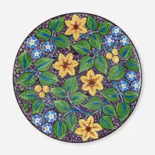 Wedgwood, Charger with clematis and morning glory, 1913, hand-painted and glazed earthenware
