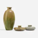 Alexandre Bigot, Collection of three vases, c. 1900, glazed stoneware