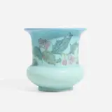 Decorated Mat/Double Vellum vase with holly by Margaret Helen McDonald for Rookwood Pottery, sold Jun 2024