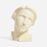 Art Deco production mask by Louise Abel for Rookwood Pottery, sold Jun 2024