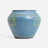 Vase with conventionalized tree motif by L. Griffis for Iowa State College, sold Jun 2024