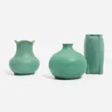 Teco Pottery, Collection of three vases