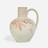 Dull Finish pitcher with woodbine leaves and berries (after Ernest Chaplet) by Albert R. Valentien for Rookwood Pottery, sold Jun 2024