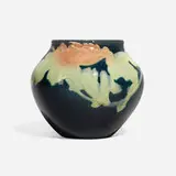 Black Iris Glaze vase with poppies by Rose Fechheimer for Rookwood Pottery, sold Jun 2024