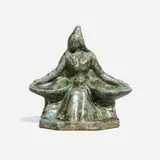 Pierrefonds Pottery, Female figure holding large baskets