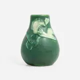 Carved Mat vase with poppies by Cecil Duell for Rookwood Pottery, sold Jun 2024