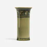 Mary Sheerer for Newcomb College Pottery, Early vase with stylized leaves