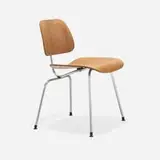 Charles and Ray Eames, DCM, molded walnut plywood, chrome-plated steel, rubber, plastic