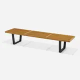 Bench, model 4692 by George Nelson & Associates, birch, lacquered wood, sold May 2025