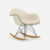 Charles and Ray Eames, RAR, molded fiberglass, lacquered steel, birch, vinyl upholstery, rubber