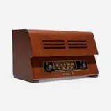 Charles and Ray Eames, Radio, 1946, ribbon mahogany plywood, Bakelite, acrylic, perforated wood