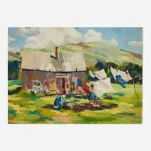 Charles Eames, Windy Monday, 1930, oil on panel