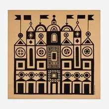 Palace Environmental Enrichment panel by Alexander Girard, 1972, screen-printed linen, sold May 2025
