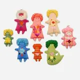 Marilyn Neuhart, Collection of eight dolls from Textiles & Objects