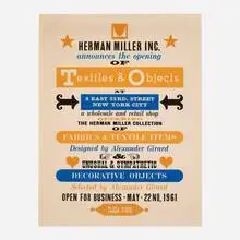 Alexander Girard, Herman Miller Textiles & Objects poster, 1961, screenprint in colors