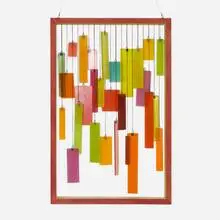 Frances and Michael Higgins, Untitled (Hanging Sculpture), c. 1995, glass, brass, string, painted wood, steel wire