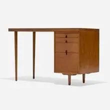 Charles Eames and Eero Saarinen, Desk from the Organic Competition, 1940, mahogany