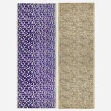 Alexander Girard, Alphabet and Retrospective wallpaper rolls, set of two, 1952, screenprint in colors on wallpaper