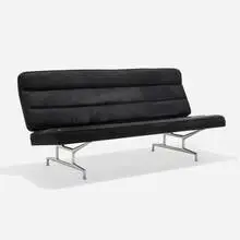 Charles and Ray Eames, Sofa, model 3473, 1964, Naugahyde, cast aluminum, plastic