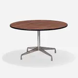 Charles and Ray Eames, Aluminum Group dining table, rosewood, cast aluminum, steel, rubber, plastic
