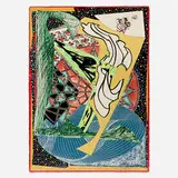 Frank Stella, Jonah Historically Regarded (Dome) (from the Moby Dick Domes series), 1992, aquatint, etching, engraving, relief, screenprint and stencil with hand-coloring in acrylic on handmade, shaped TGL paper
