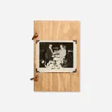 Ed Ruscha and Billy Al Bengston, Business Cards, 1968, offset printing on paper, gelatin silver print, stapled cards and leather
