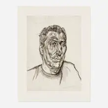 Lucian Freud, Head of Ali, 1999, etching on Somerset Textured White