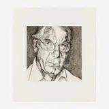 Lucian Freud, New Yorker, 2006, etching on Somerset White