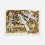 Jean Dubuffet, Vacations, 1953, lithograph in colors