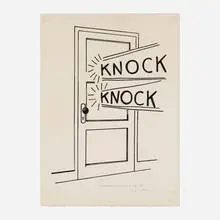 Roy Lichtenstein, Knock, Knock Poster, 1975, line-cut on Arches
