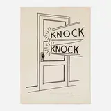 Roy Lichtenstein, Knock, Knock Poster, 1975, line-cut on Arches