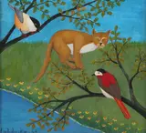 Lawrence Lebduska, Composition with Two Birds