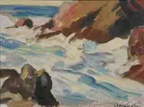 Paul Dougherty, Winter Sea, Oil on board